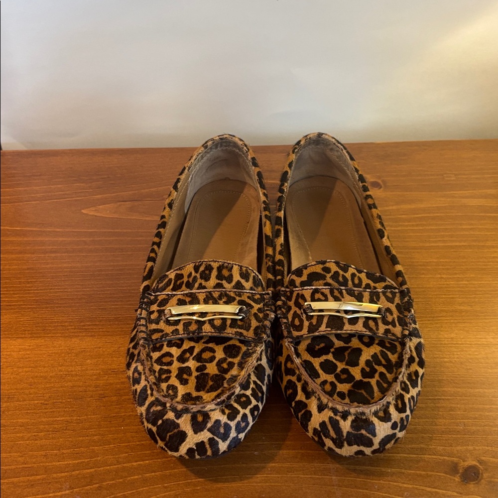 Vionic Ashby Leopard print Calf Hair driving loafer